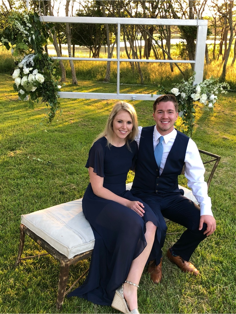ALI & JAY Navy Blue Chiffon Maxi Dress - Picture 6 of 7